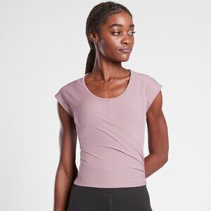 Athleta NWOT Bayview Tee Flora Mauve Size M